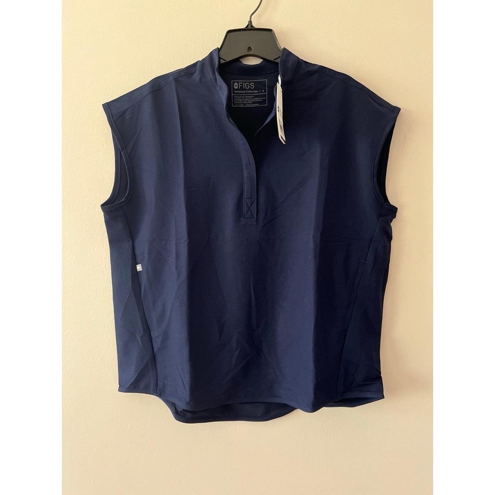 FIGS Women's Rafaela Oversized Scrub Top Small Navy NWT